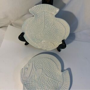 BOSTON WAREHOUSE TRADING CO Fish Tray Light blue decoration set of 2
